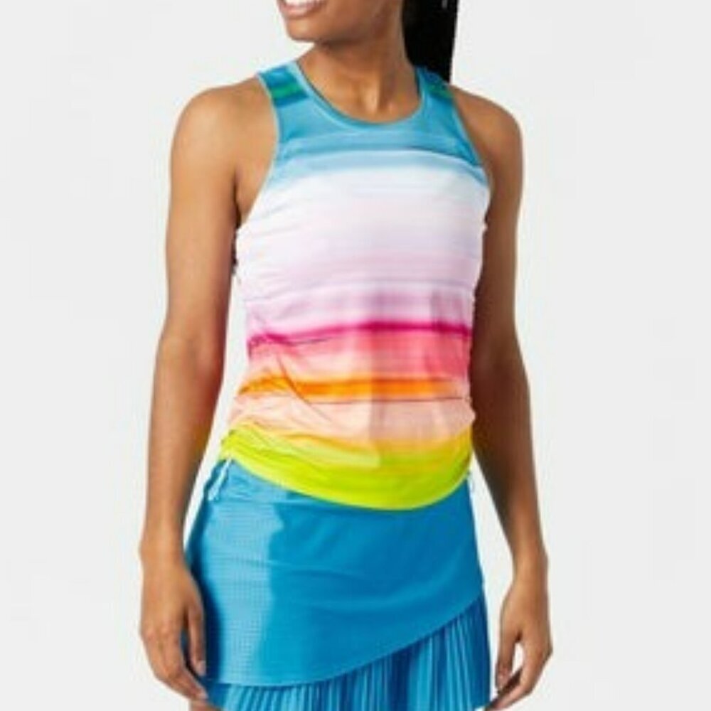 Lucky in Love Tropical Bliss Tank Multicolor Racerback XS